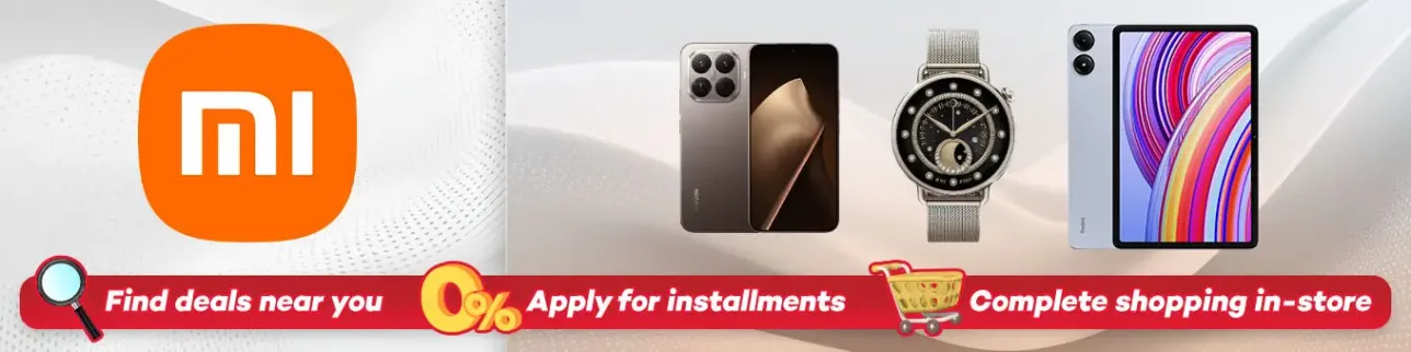 Banner showing Find deals near you, apply in app, and pick up at partner store.