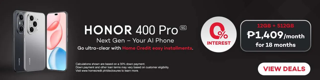 Banner showing Honor 400 Pro