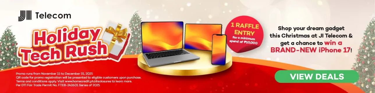 banner showing JI telecom Holiday Tech Rush