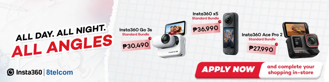 Banner showing Insta360 collection at 8telcom available at shoppingmall.