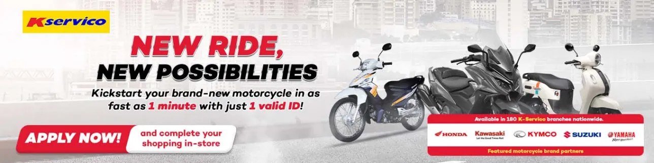 home credit by shopping mall kservico kickstart your brand new motorcycle installments