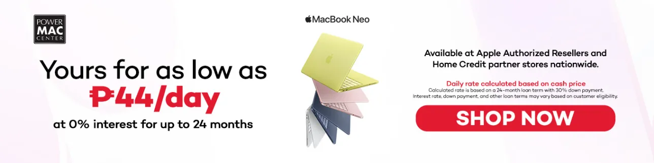 Banner showing macbook neo preorder