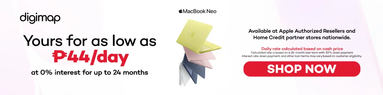 Banner showing macbook neo preorder