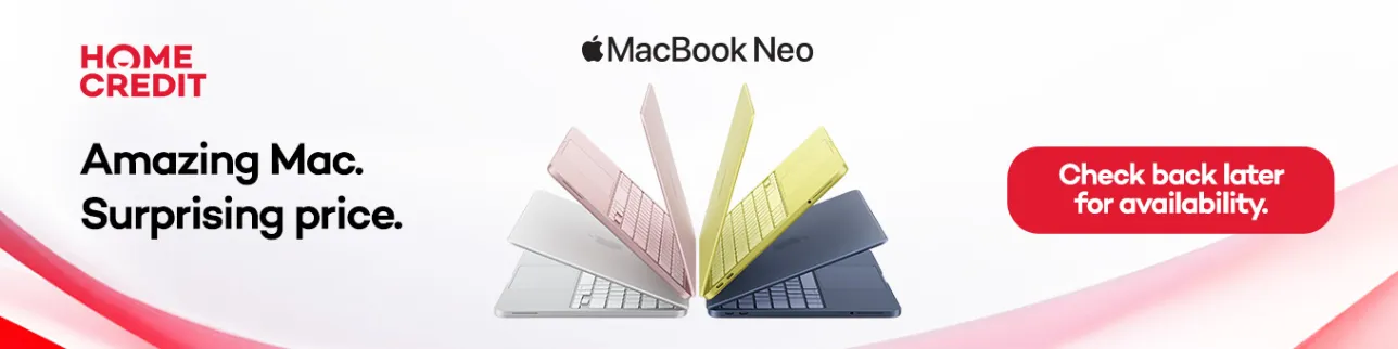 Banner showing Macbook Neo Coming Soon