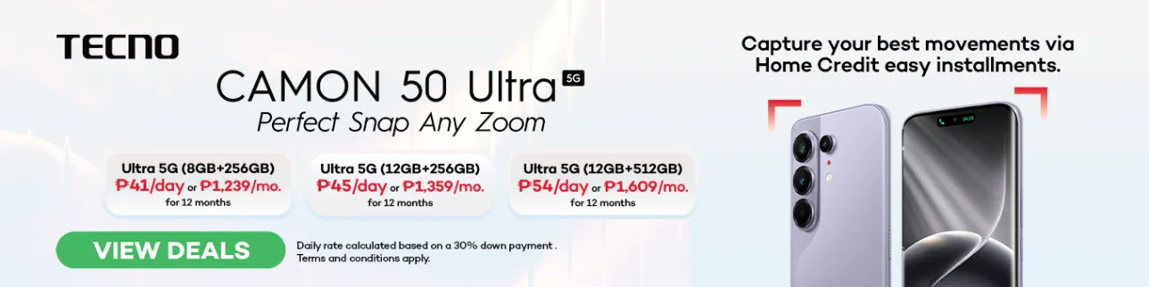 Banner showing Tecno Camon 50 Ultra