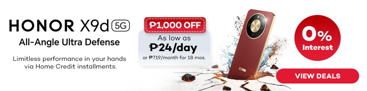 banner showing Honor x9d