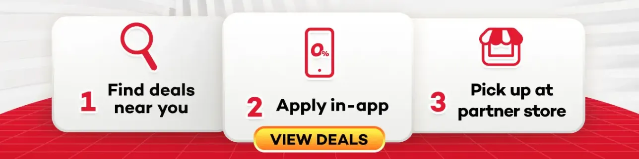 Banner showing KServico mobile and ebike collection at shoppingmall.