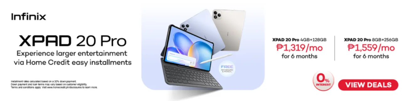 banner showing Infinix XPAd 20 Pro