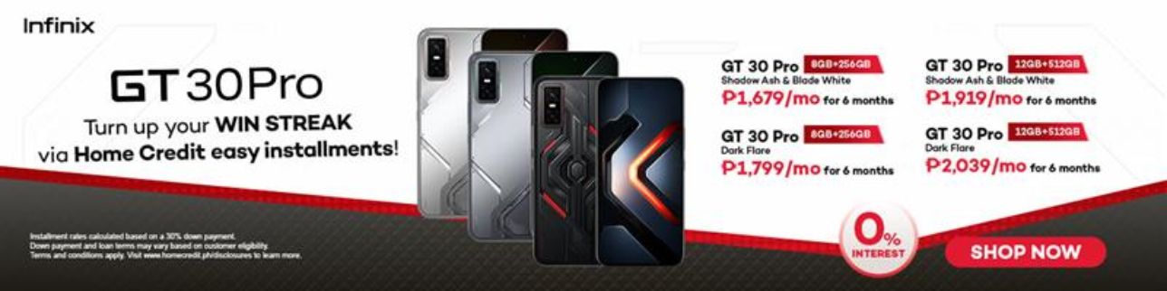 Banner showing Infinix GT30