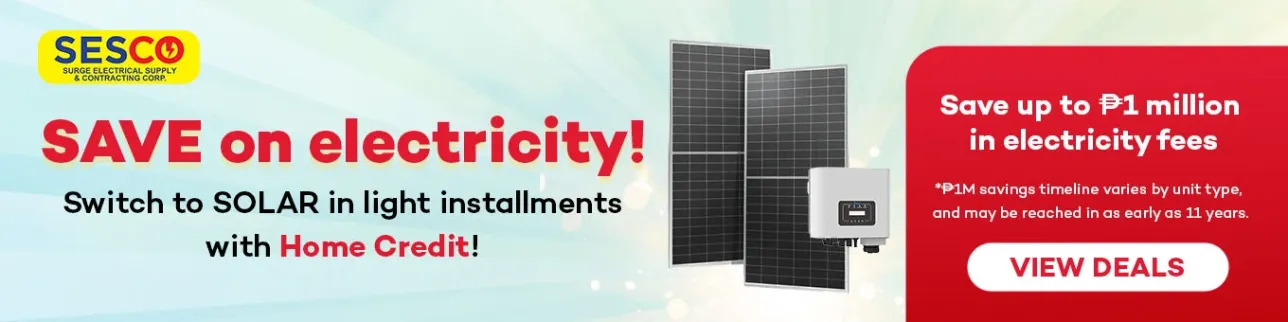 Banner showing SESCO solar panels