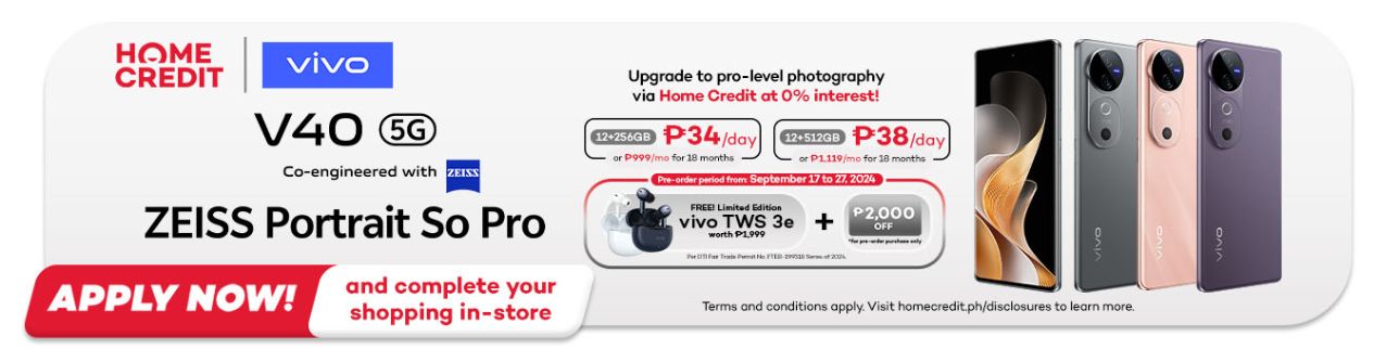 Banner showing Vivo V40 at shoppingmall