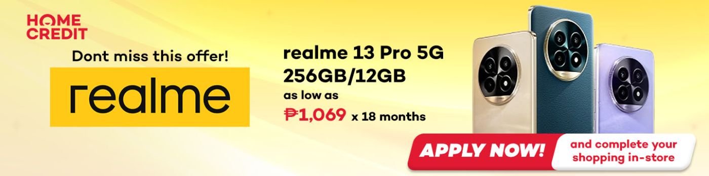 Banner showing Realme 13 Pro 5G at shoppingmall.
