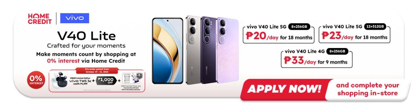 Banner showing Vivo V40 Lite at shoppingmall