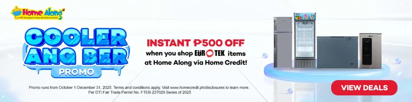 Banner showing Home Along Cooler ang Ber Promo at Shoppingmall.