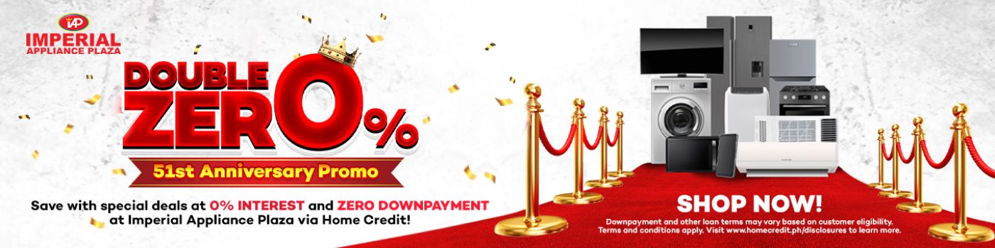 banner showing imperial double zero deals at shoppingmall