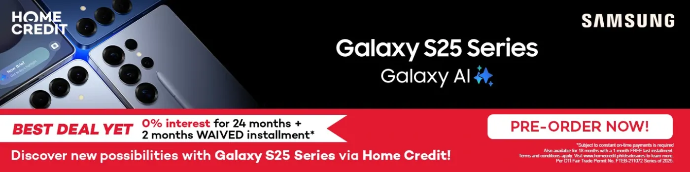Banner showing S25 Series at shoppingmall.
