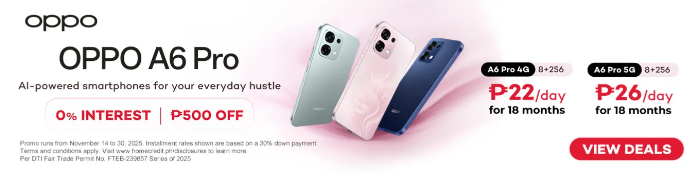 Banner showing OPPO A06 Pro available at shoppingmall.