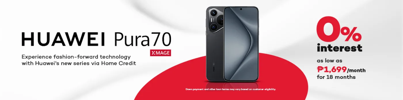 Banner showing Huawei Pura 70 at shoppingmall.