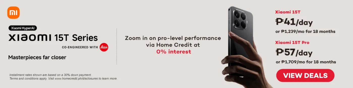 Banner showing Xiaomi 15T available at s hoppingmall.