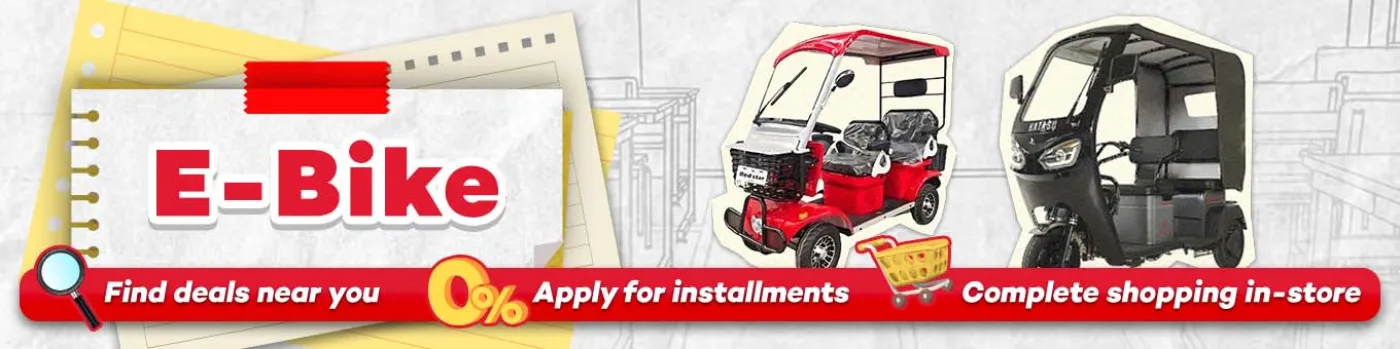 Banner for e-bike and electric bikes available on Shopping Mall Philippines