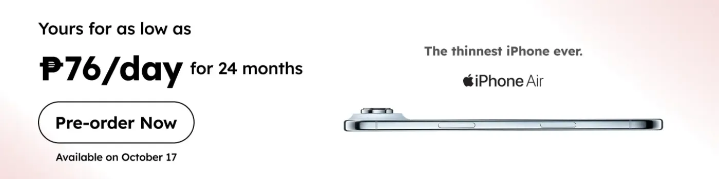 banner showing iphone air pre-order at shoppingmall