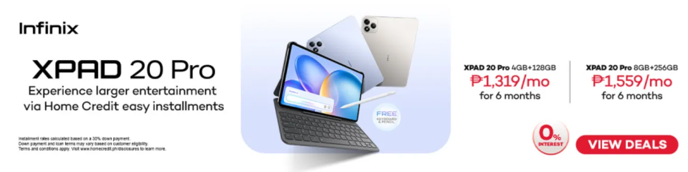 banner showing Infinix XPAd 20 Pro
