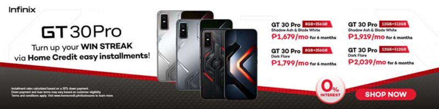 Banner showing Infinix GT30