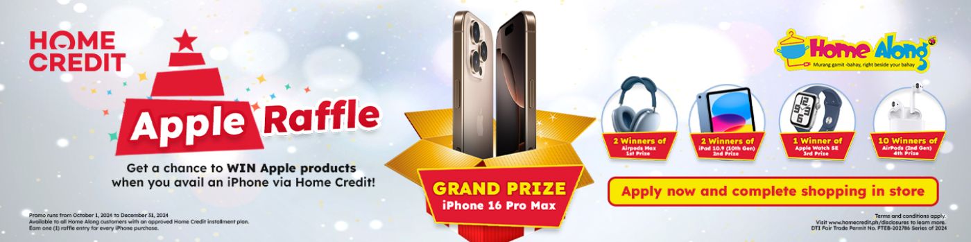 Banner showing Home Along Raffle Promo at shoppingmall.