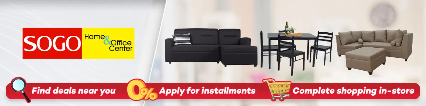 Banner showing Sogo Home & Office Center available at shoppingmall.